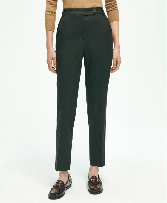 Women Wool Flannel Pants Brown Brooks Brothers Pants and Skirts