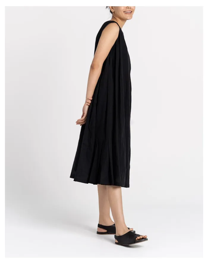 Women World Of Crow Organic Cotton Pleated Dress In Ink Black Black Madewell Dresses Women World Of Crow Organic Cotton Pleated Dress In Ink Black Black Madewell Dresses
