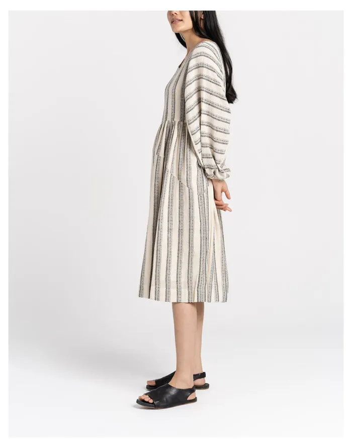 Women World Of Crow Striped Cotton Textured Dress White Madewell Dresses Women World Of Crow Striped Cotton Textured Dress White Madewell Dresses