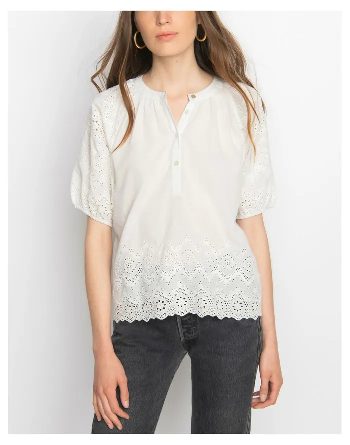 Women WVN Eliza Blouse White Madewell Tops and Shirts