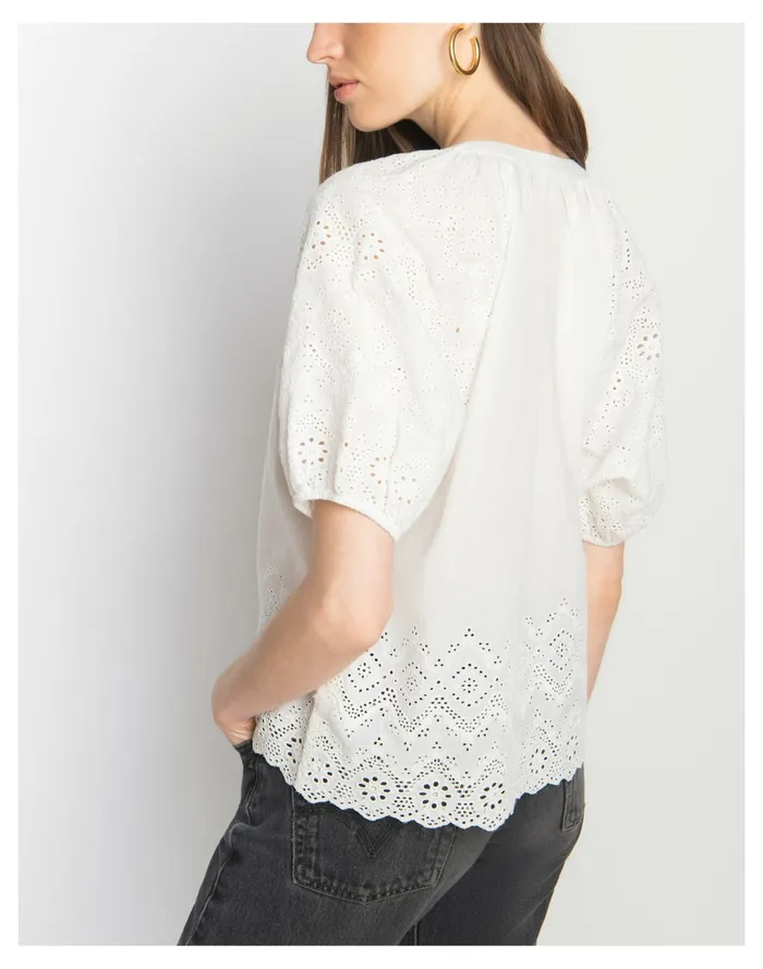 Women WVN Eliza Blouse White Madewell Tops and Shirts Women WVN Eliza Blouse White Madewell Tops and Shirts