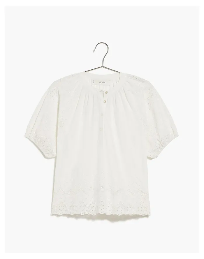 Women WVN Eliza Blouse White Madewell Tops and Shirts Women WVN Eliza Blouse White Madewell Tops and Shirts