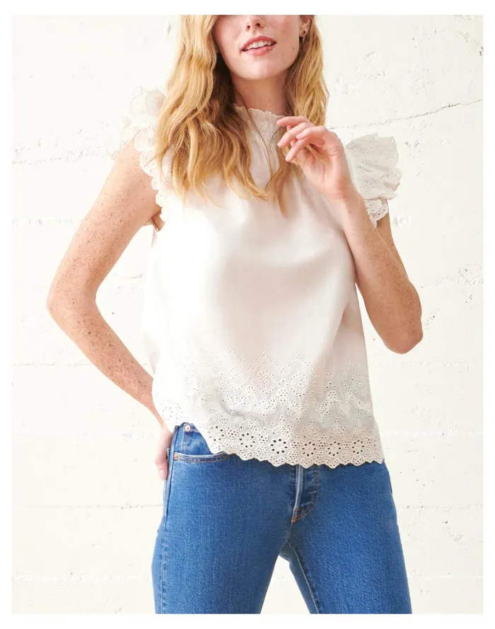 Women WVN Theodora Blouse White Madewell Tops and Shirts