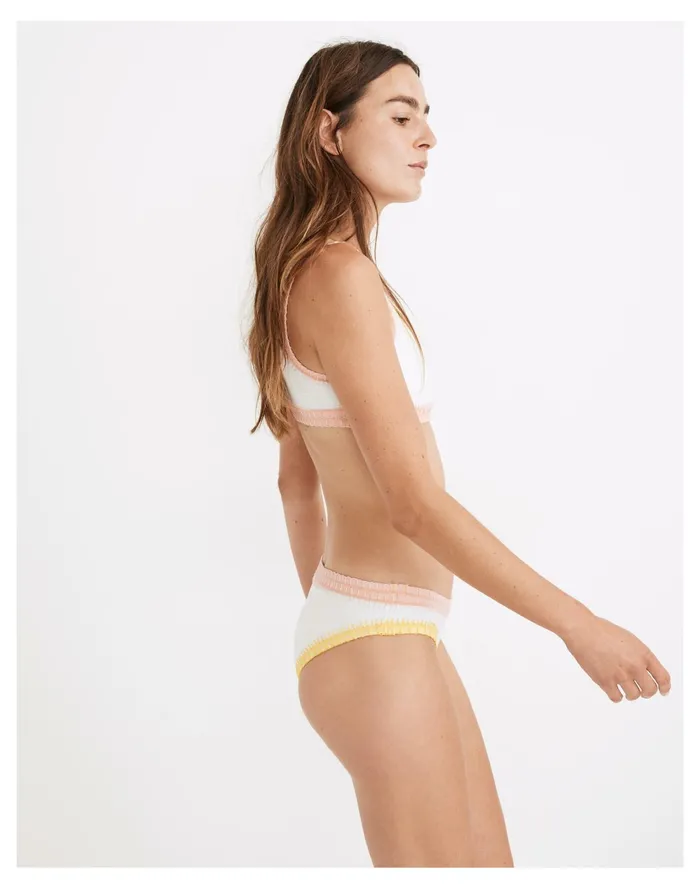 Women X Solid and Striped Crochet Trim Elle Bikini Bottom Brule Madewell Swim Women X Solid and Striped Crochet Trim Elle Bikini Bottom Brule Madewell Swim
