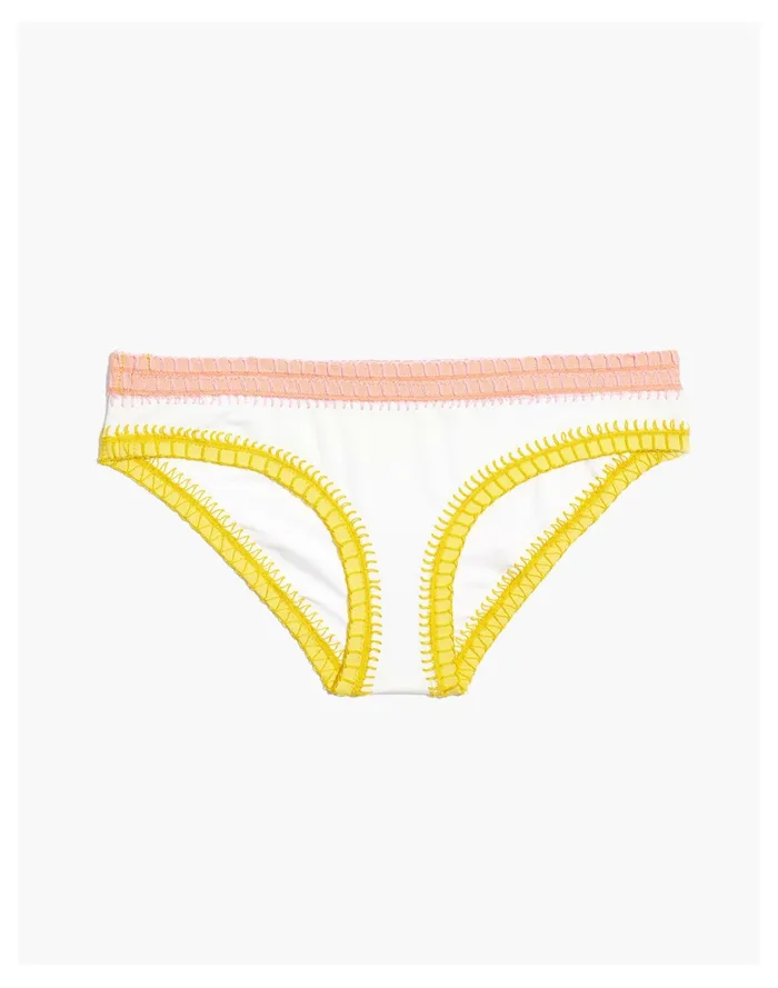 Women X Solid and Striped Crochet Trim Elle Bikini Bottom Brule Madewell Swim Women X Solid and Striped Crochet Trim Elle Bikini Bottom Brule Madewell Swim