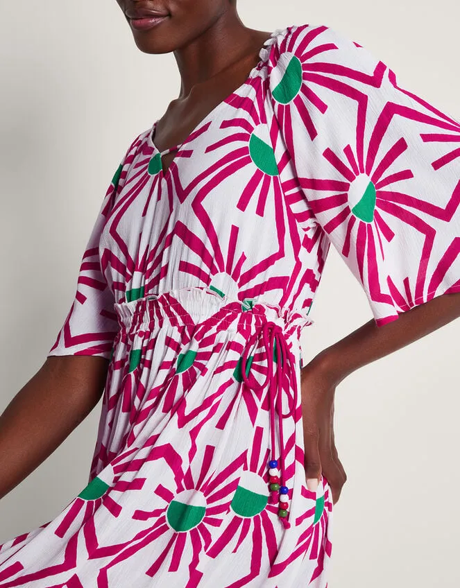 Women Zamora Geometric Sun Dress Pink Monsoon Dresses