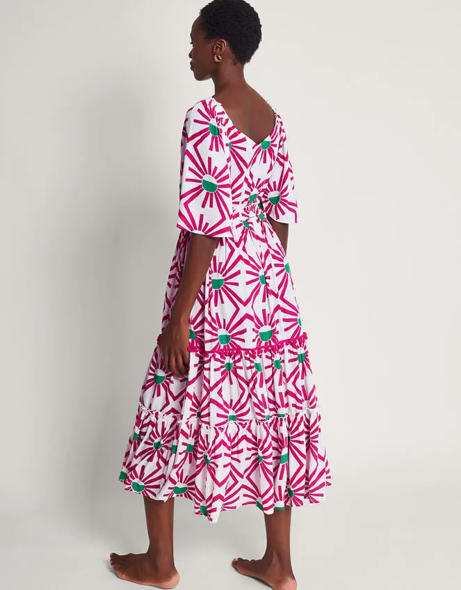 Women Zamora Geometric Sun Dress Pink Monsoon Dresses