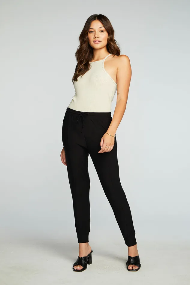Womens Recycled Cozy Knit Pintuck Easy Jogger Bottoms Chaser Brand