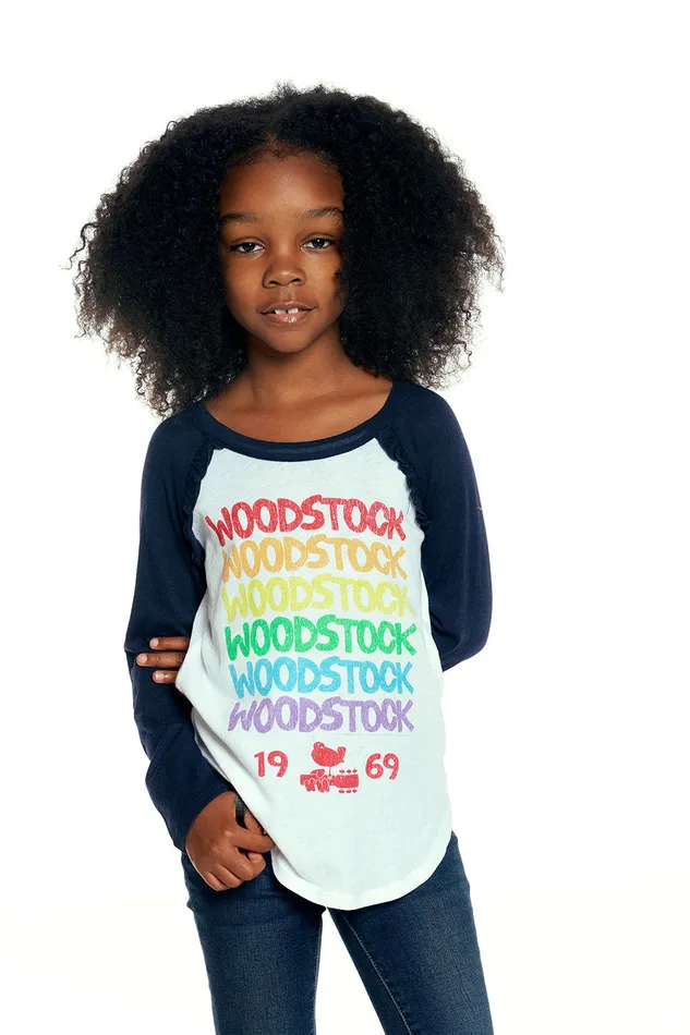 Woodstock Rainbow Logo Tops Chaser Brand Girls Woodstock Rainbow Logo Tops Chaser Brand Girls