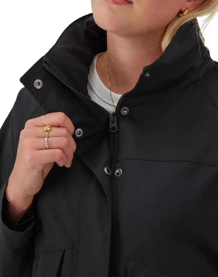 Woven Utility Jacket C Logo Black Women Champion Jackets